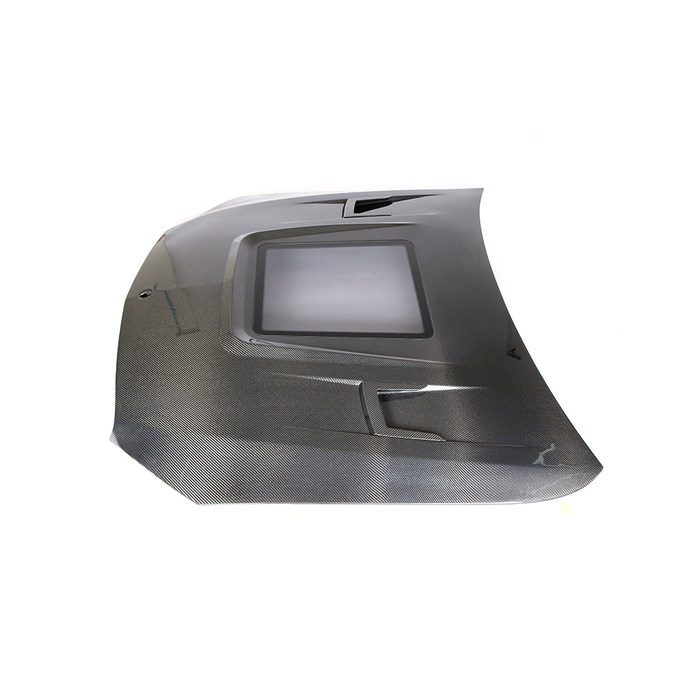 Carbon Fiber Hood with glass For Benz C-Class A205 C205 W205 C43 AMG(2014-2018)