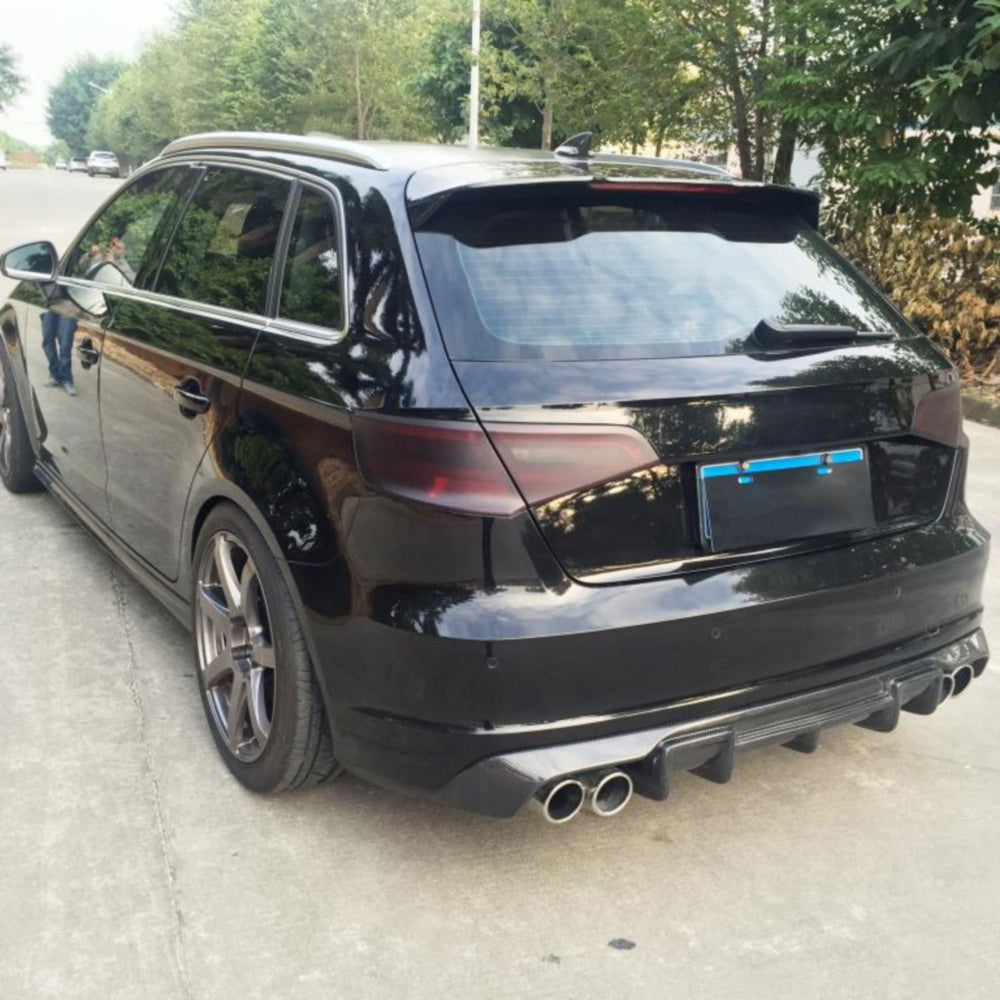 ST Style Carbon Fiber Rear Diffuser for Audi A3 Sline 8V Pre-LCI Hatchback (2012–2016)
