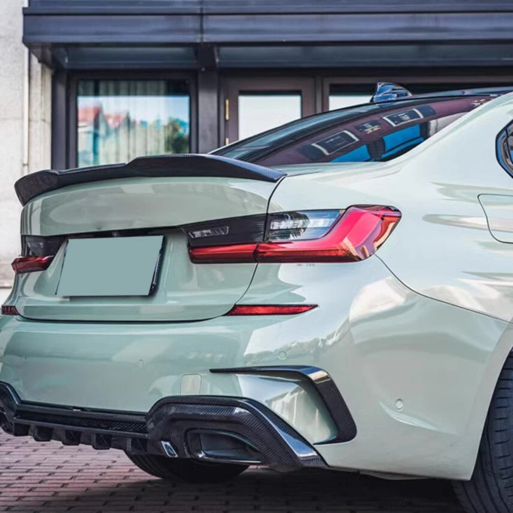 Performance Style Carbon Fiber Rear Bumper Canards for BMW 3 Series G20 Pre-LCI M Sport (2019-2022)