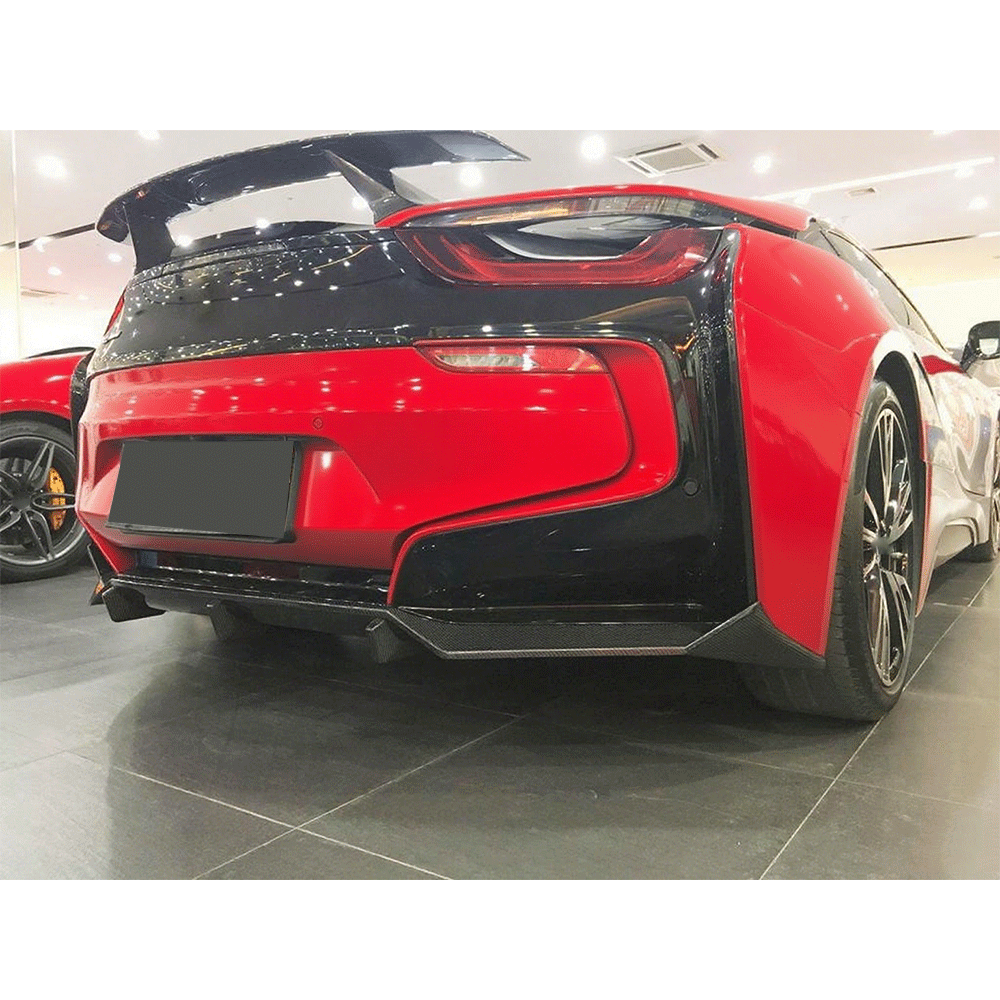 V Style Carbon Fiber Rear Diffuser for BMW i8 I12/I15 (2014–2020)