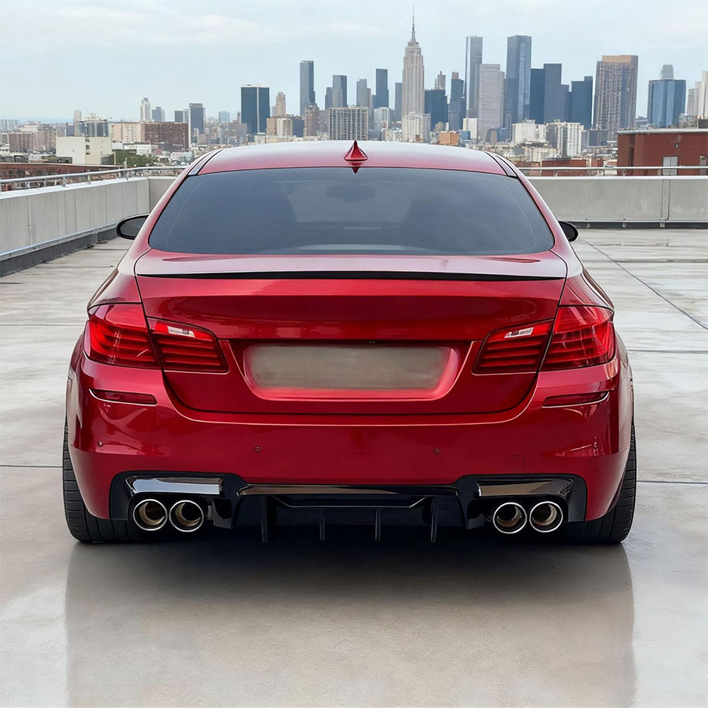 Gloss Black Diffuser for BMW 5 Series F10(2010-2017)(Double Dual Out)