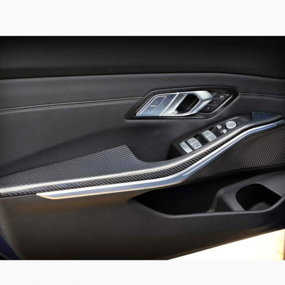 Performance Style Carbon Fiber Interior Door Console Panel Trims for BMW 3 Series G20/G21 Pre-LCI (2019–2022)