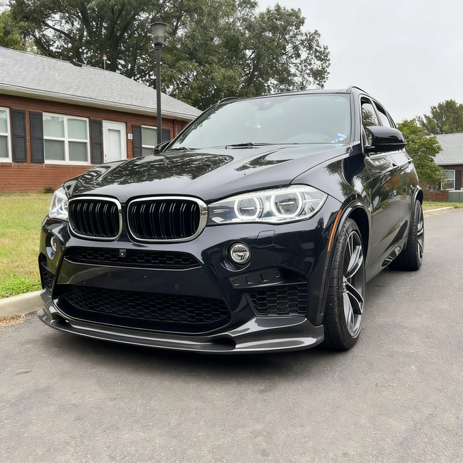3D Style Carbon Fiber Front Lip for BMW X5M F85 (2015–2018)