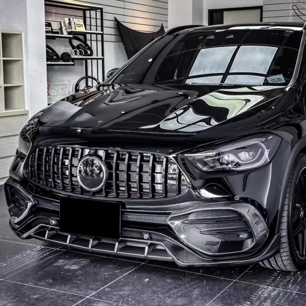 ST Style Carbon Fiber Front Lip for Mercedes Benz GLA 45 S AMG & H247 Pre‑Facelift (2020-2022)