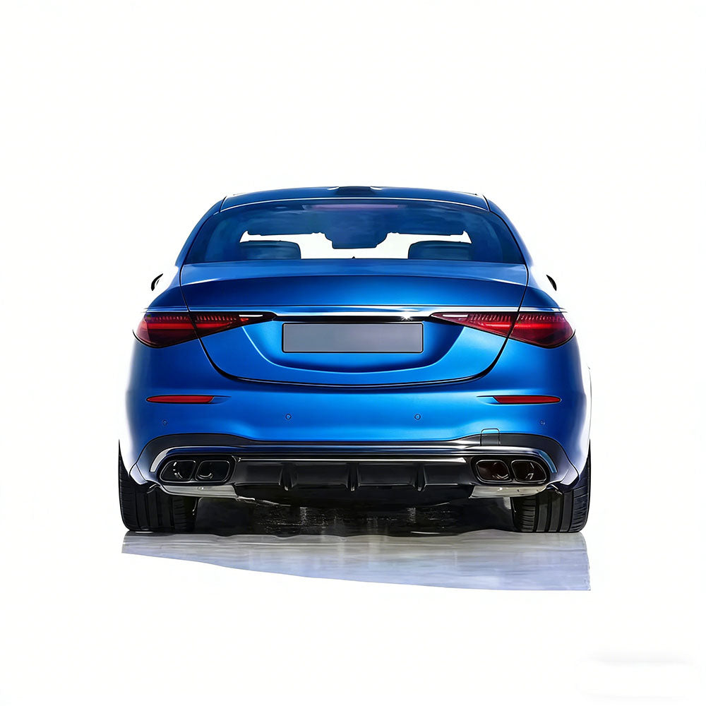 Gloss Black Dual Exhaust Rear Diffuser Kit for Mercedes Benz S-Class W223 (2021+)