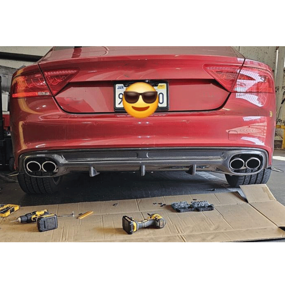 ST Style Carbon Fiber Rear Diffuser for Audi A7 Sline / S7 C7 Pre‑LCI (2010–2014)