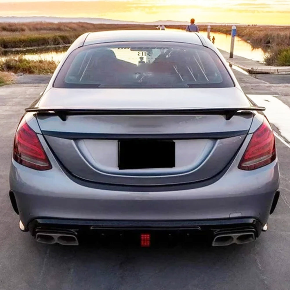 RT Style Carbon Fiber Trunk Spoiler for Mercedes Benz C-Class W204 Sedan (2008-2015)
