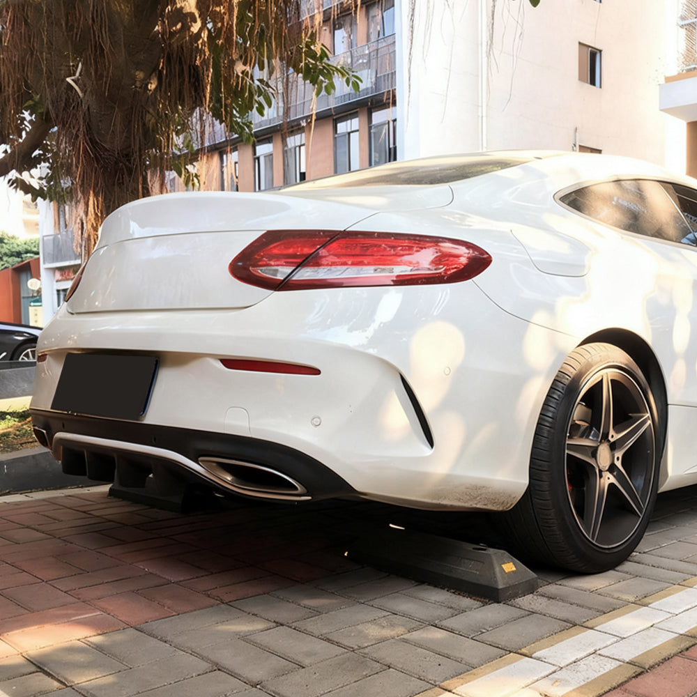 ST Style Carbon Fiber Rear Diffuser for Mercedes Benz C-Class A205 C205 C43 AMG Coupé Convertible(2015-2018)