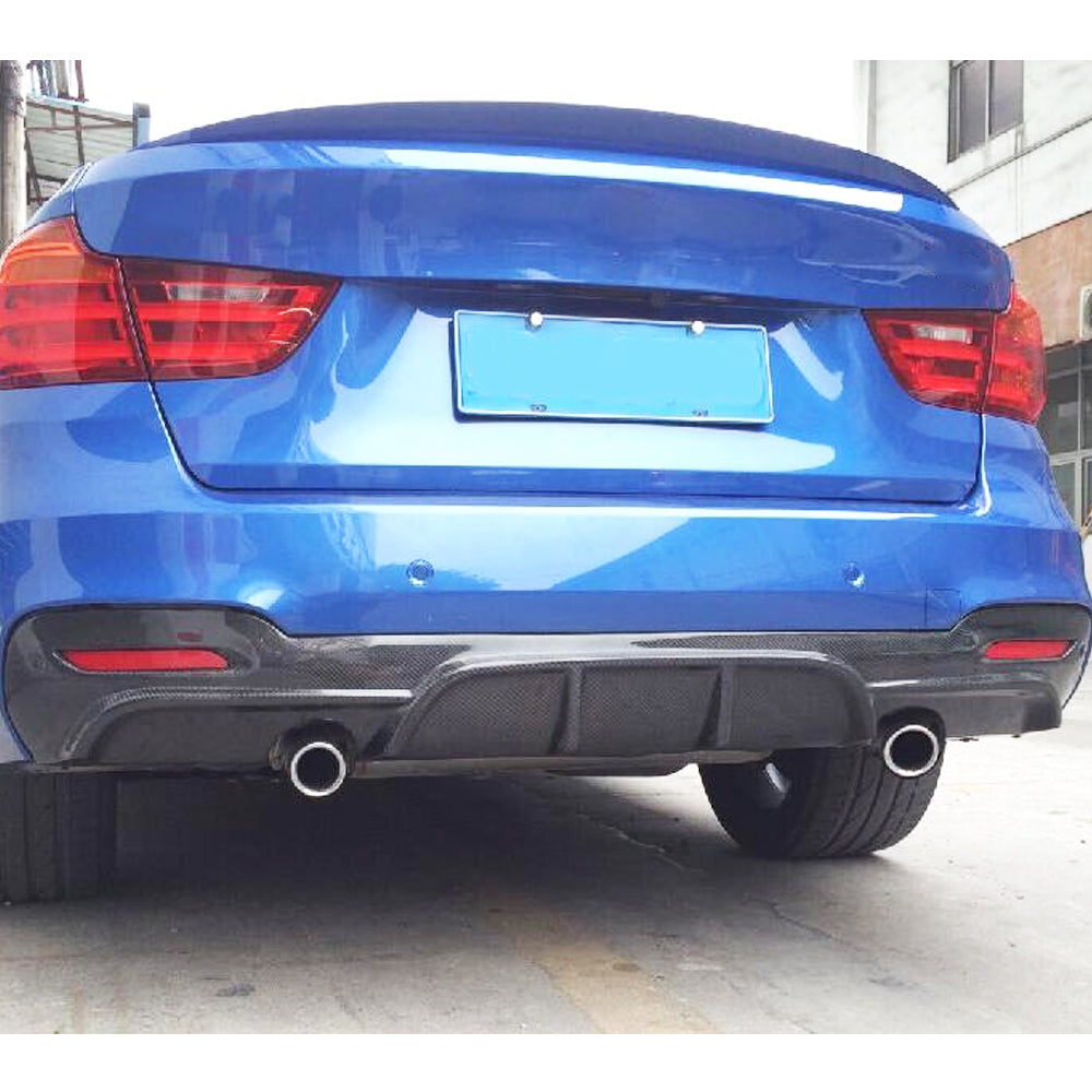 ST Style Carbon Fiber Rear Diffuser Single Exhaust for BMW 3 Series F34 GT M Sport(2013-2019)