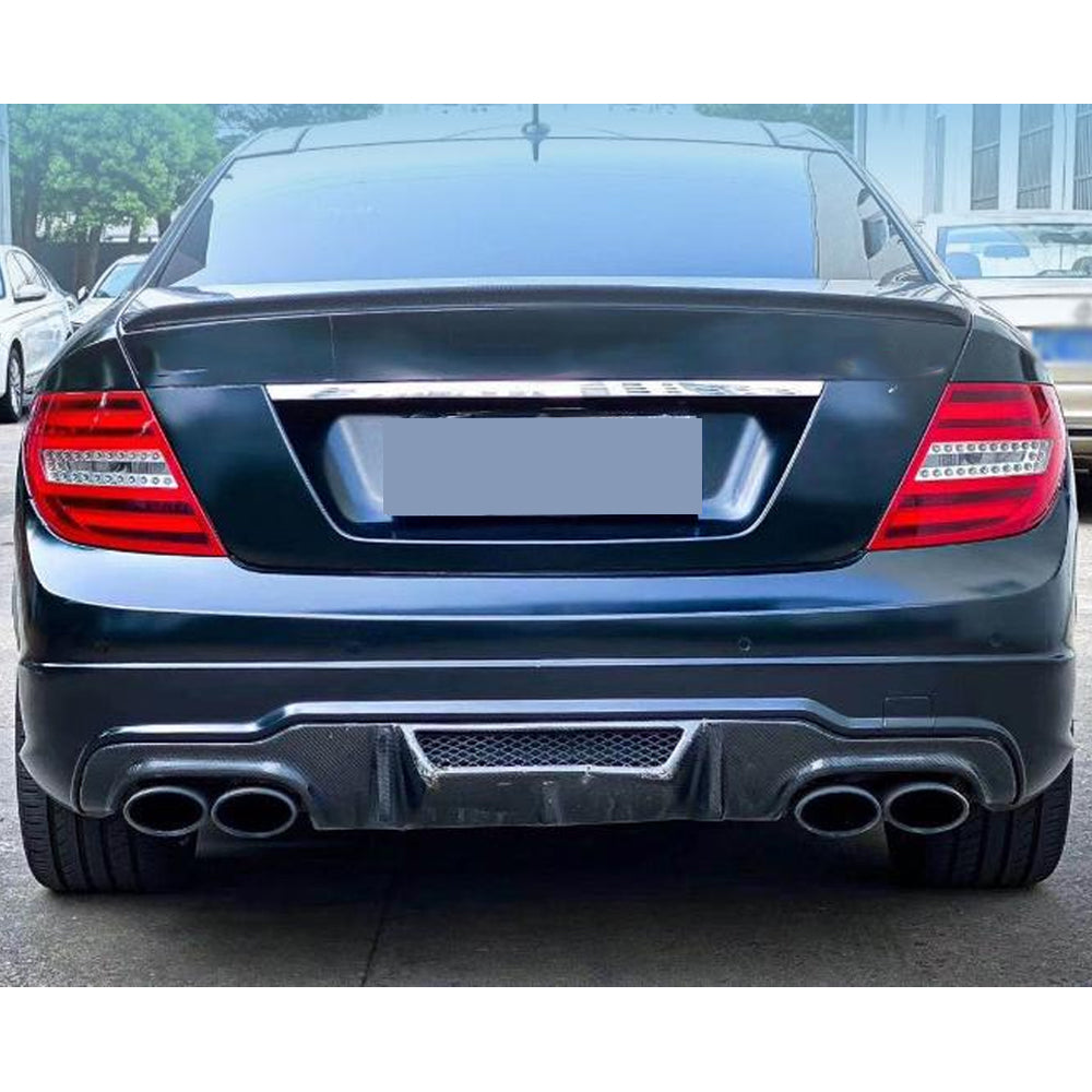 AMG Style Carbon Fiber Rear Diffuser for Mercedes-Benz C63 W204 Facelift (2011-2015)