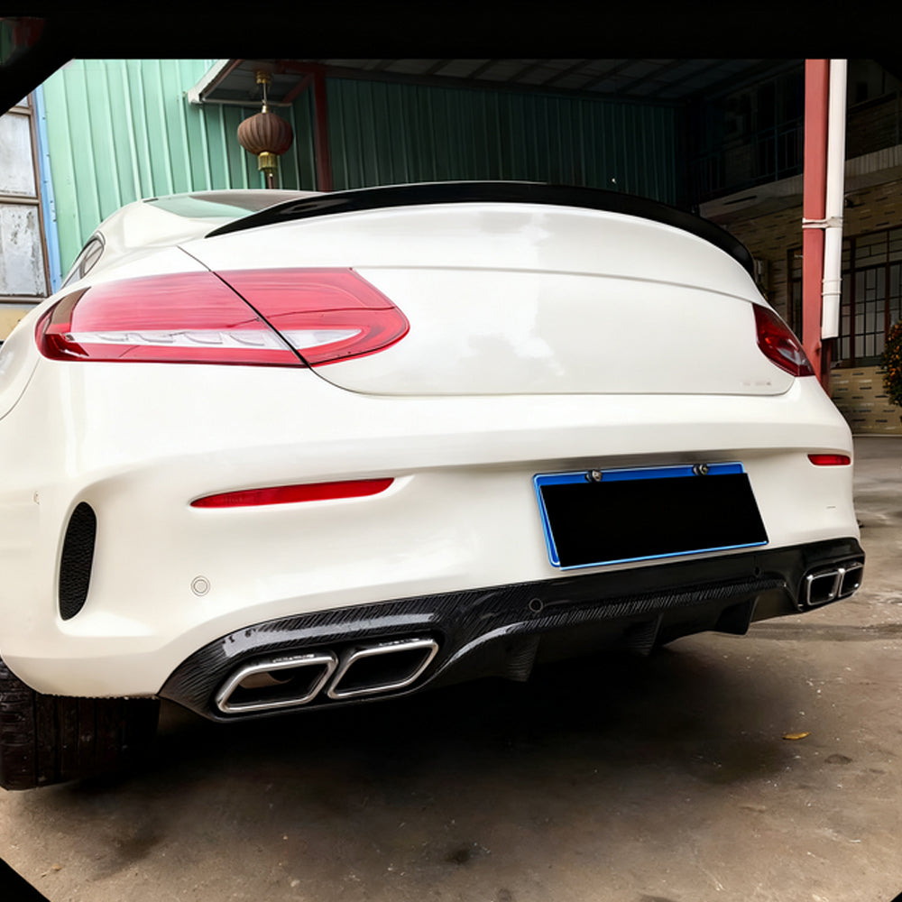ST Style Carbon fiber Trunk Spoiler for Mercedes-Benz C63 AMG W205 Pre‑Facelift Coupe (2015-2018)