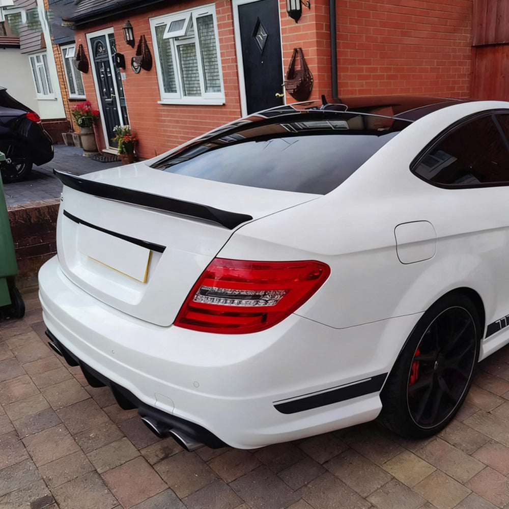 V Style Carbon Fiber Trunk Spoiler for Mercedes-Benz C-Class W204 Coupe (2008-2015)