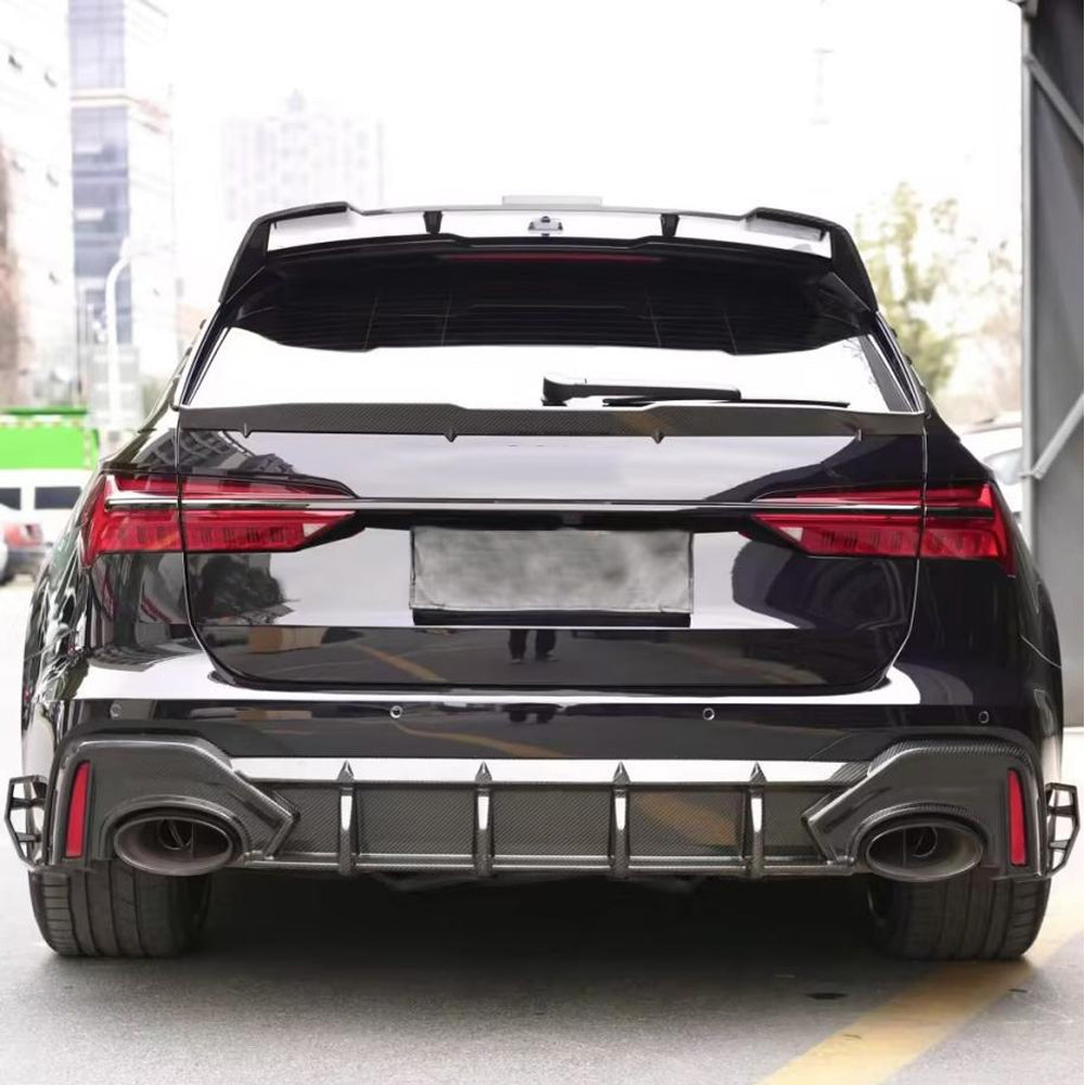 ST Style Carbon Fiber Rear Middle Spoiler for Audi RS6 C8 (2019–2024)