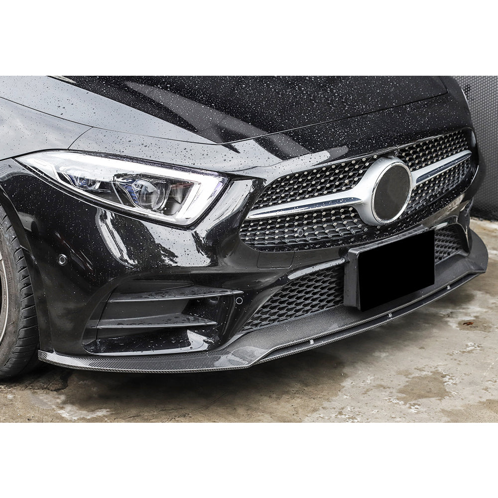 ST Style Carbon Fiber Front Lip for Mercedes-Benz CLS C257 Pre‑Facelift (2018–2020)