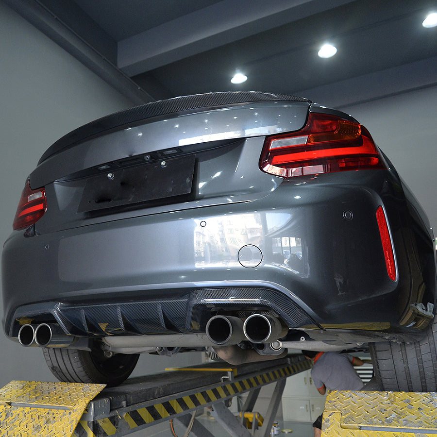 P style Carbon Fiber Trunk Spoiler For BMW M2 F87,2 Series F22/F23 (2014–2021)