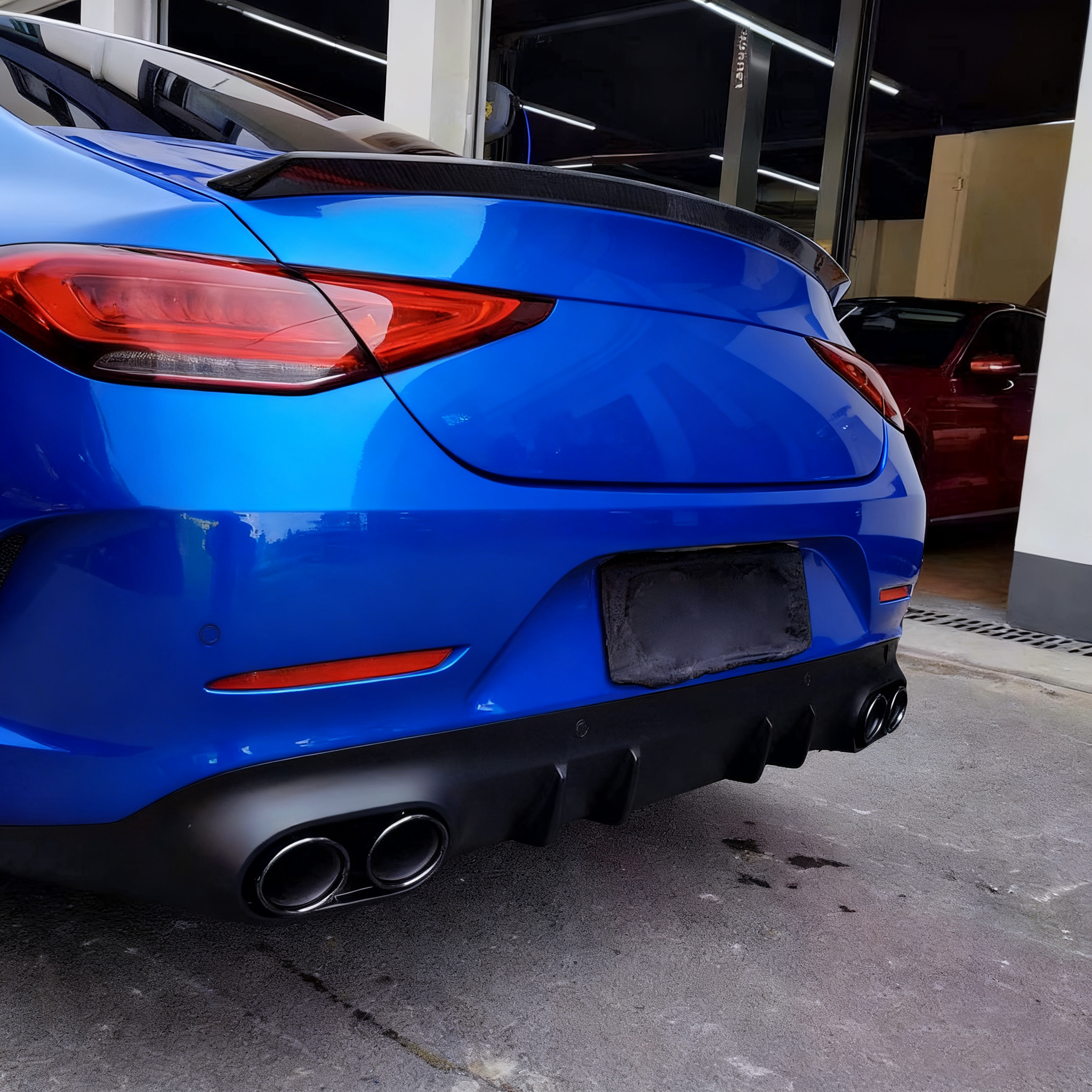 ED1 Style Carbon Fiber Rear Spoiler for Mercedes Benz CLS C257 Pre‑Facelift (2018–2020)