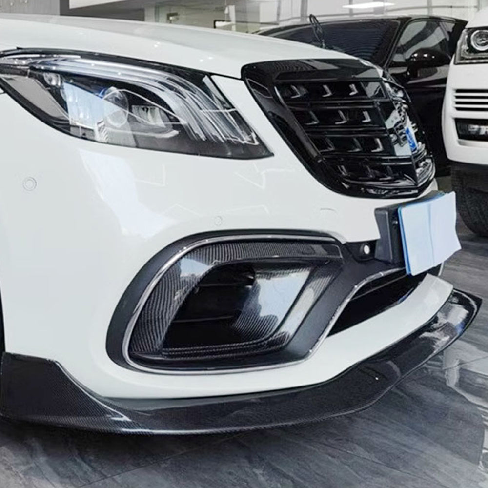 Benz S‑Class W222 Facelift Front Canards Carbon Fiber