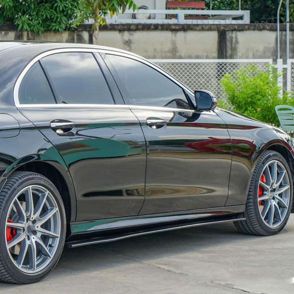 Benz E Class W213 E63 AMG side skirts-installed