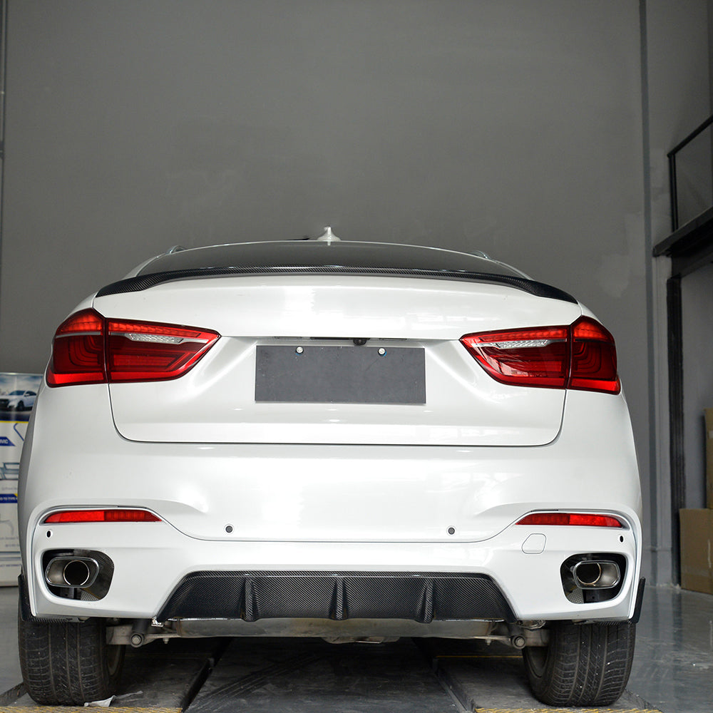 P Style Carbon Rear diffuser for BMW X6 M tech F16 (2014-2019)