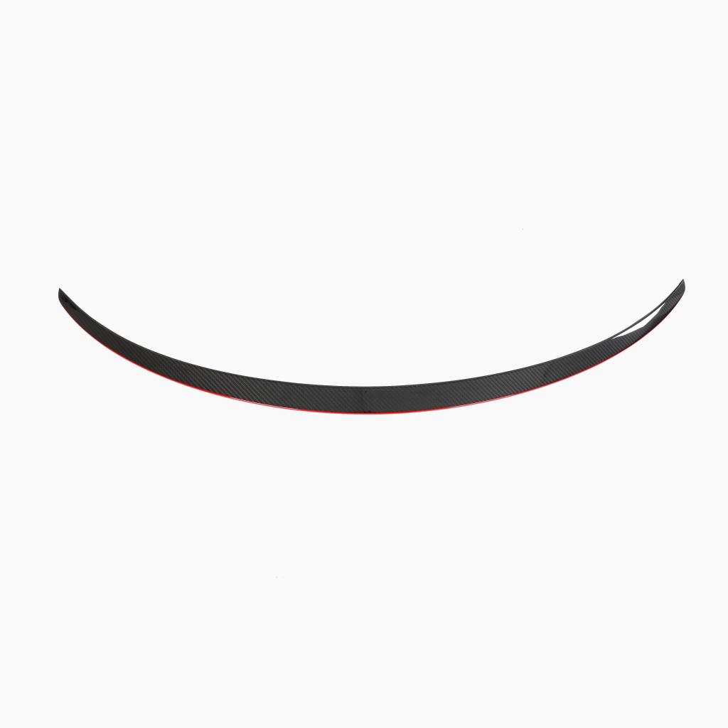Tesla Model Y Sedan Carbon Fiber Rear Trunk Spoiler - front view