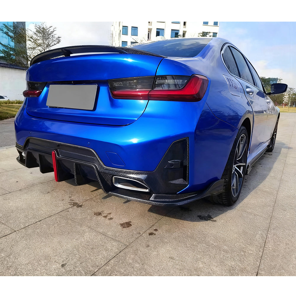 V Style Carbon Fiber Rear Splitters for BMW 3 Series G20 M Sport (2023-Present)