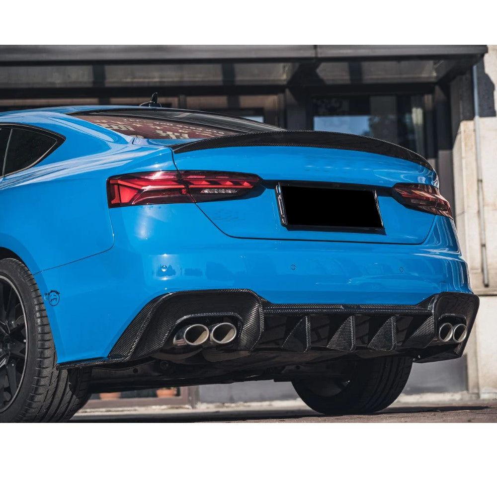 JC Style Carbon Fiber Rear Diffuser For Audi A5 / S5 B9.5 LCI (2020–2023)