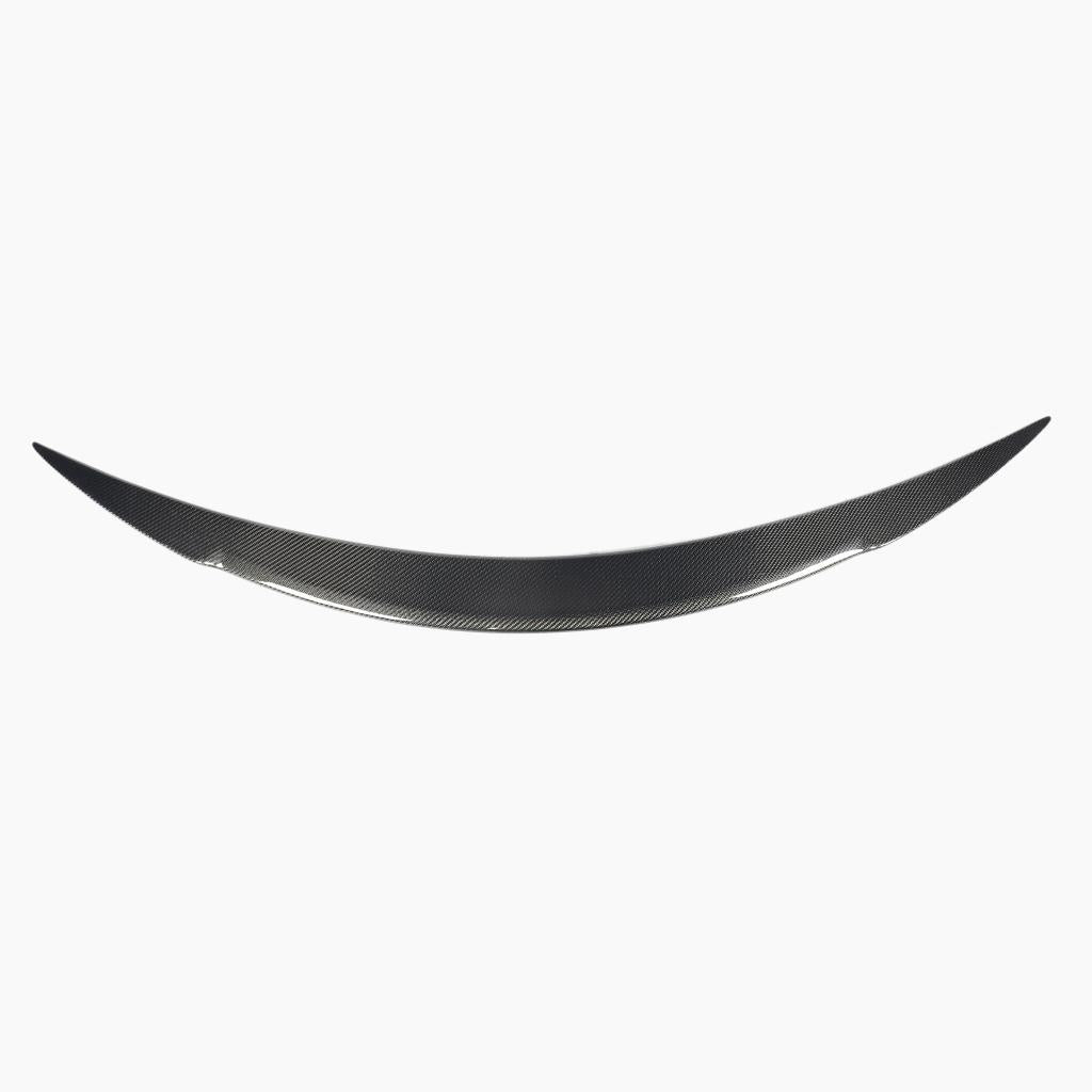 Tesla Model S Sedan Revozport Style Carbon Fiber Trunk Spoiler - front view