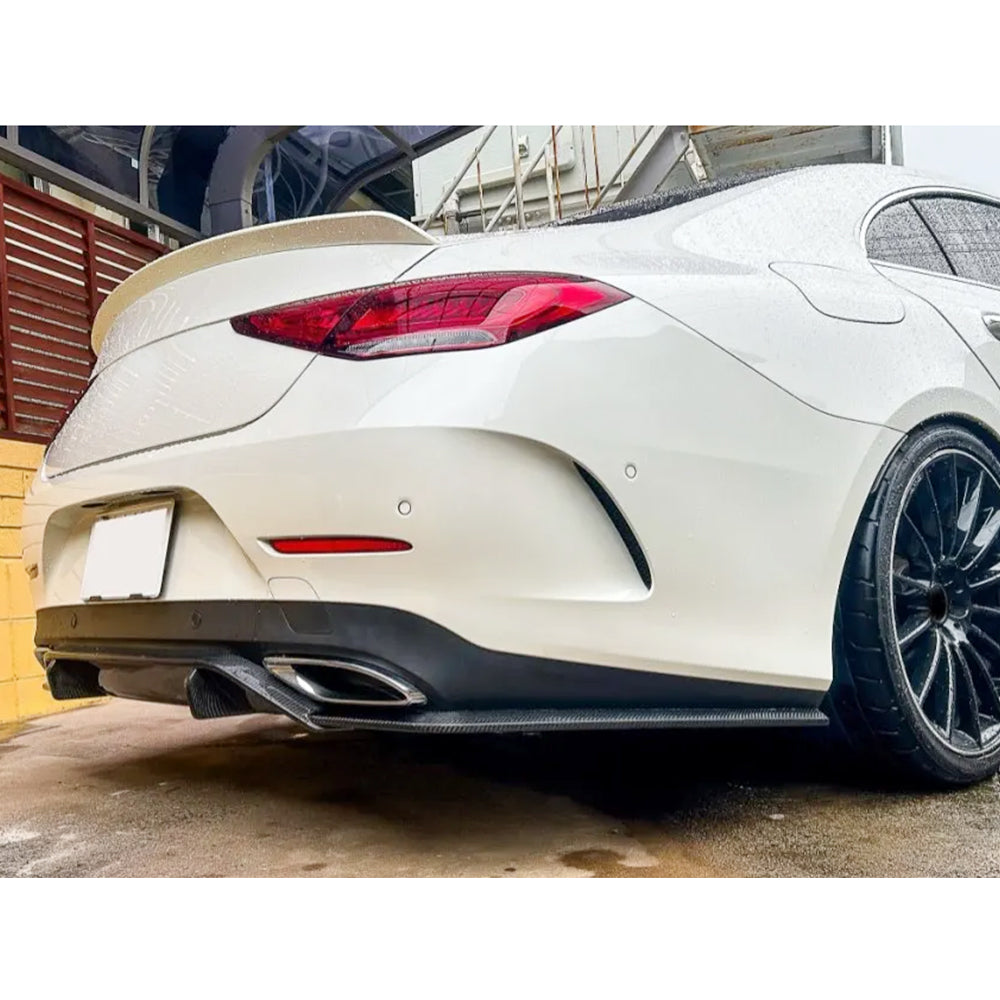 ST Style Carbon Fiber Rear Diffuser for Mercedes-Benz CLS C257 Pre‑Facelift (2018–2020)