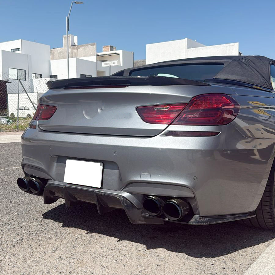 V Style Carbon Fiber Trunk Spoiler For BMW 6 Series F12 (2011–2018)