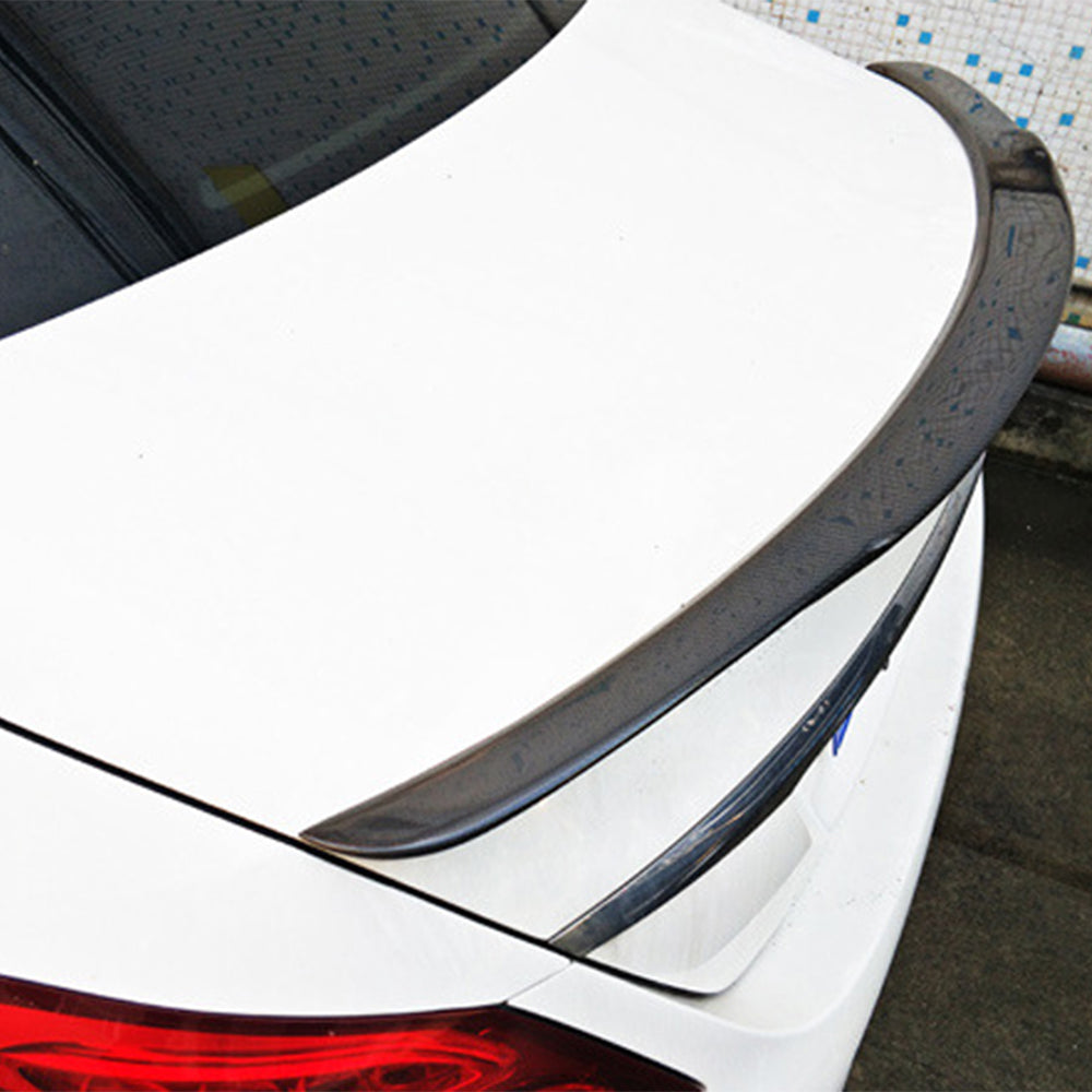 B Style Carbon Fiber Highkick Trunk Spoiler Wing For Mercedes Benz W205/C43 C450 C63 AMG(2014-2018)