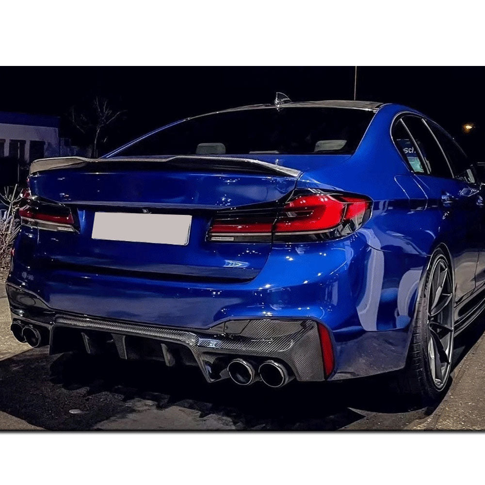 ST Style Carbon Fiber Rear Diffuser for BMW 5 Series G30 G31 M Sport F90 M5 Pre-LCI & LCI (2017–2023)