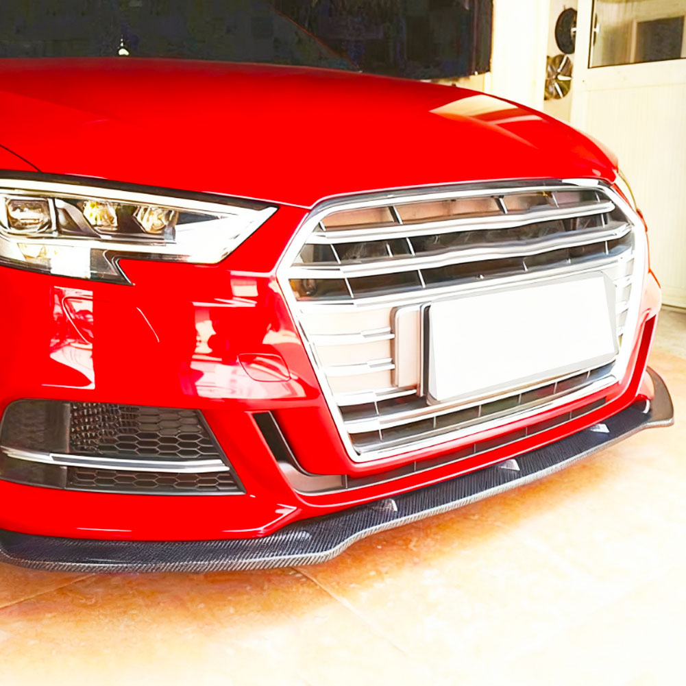 RS Style Carbon Fiber Front Lip for Audi A3 Sline/S3 8.5V LCI (2017-2020)