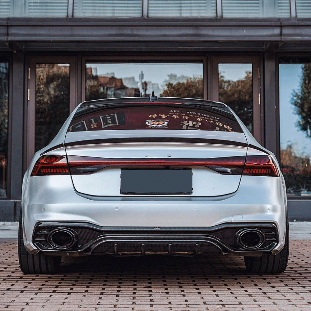 ST Style Carbon Fiber Rear Diffuser for AUdi A7 Sline / S7 C8 (2019–2024)