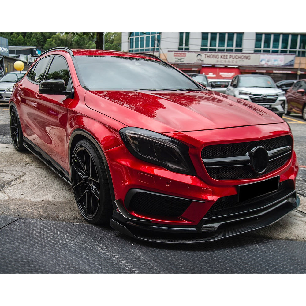 ST Style Carbon Fiber Front Splitters for Mercedes Benz GLA 45 AMG & GLA X156 Facelift (2017–2019)