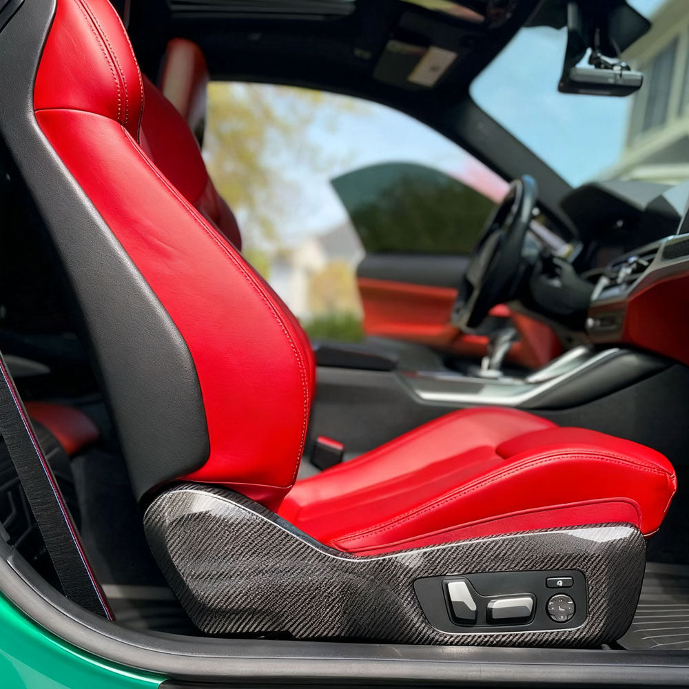 ST Style Prepreg Carbon Fiber Seat Side Panels For M3 G80/G81 M4 G82/ G83 (2021+) Comfort Seat Type Only