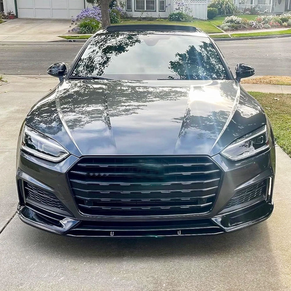 RS5 Style Gloss Black Front Lip For Audi A5 Sline / S5 B9 Pre-LCI (2017–2019)