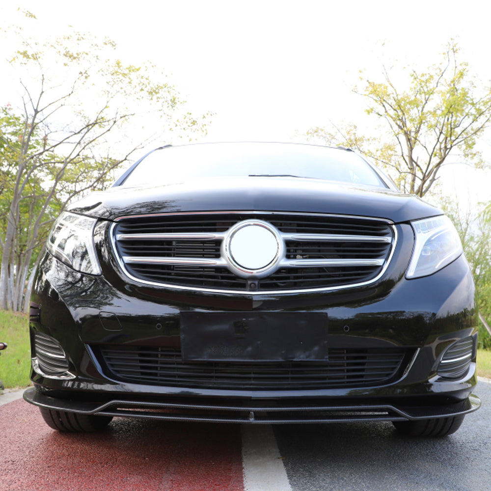 M Style Carbon Fiber Front Lip For Mercedes Benz Vito W447 Pre‑Facelift (2014–2019)