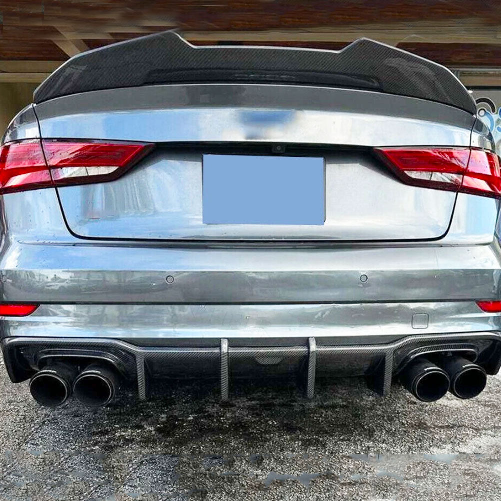 Karbel Style Carbon Fiber Rear Diffuser for Audi A3 Sline/S3 8.5V LCI (2017-2020)