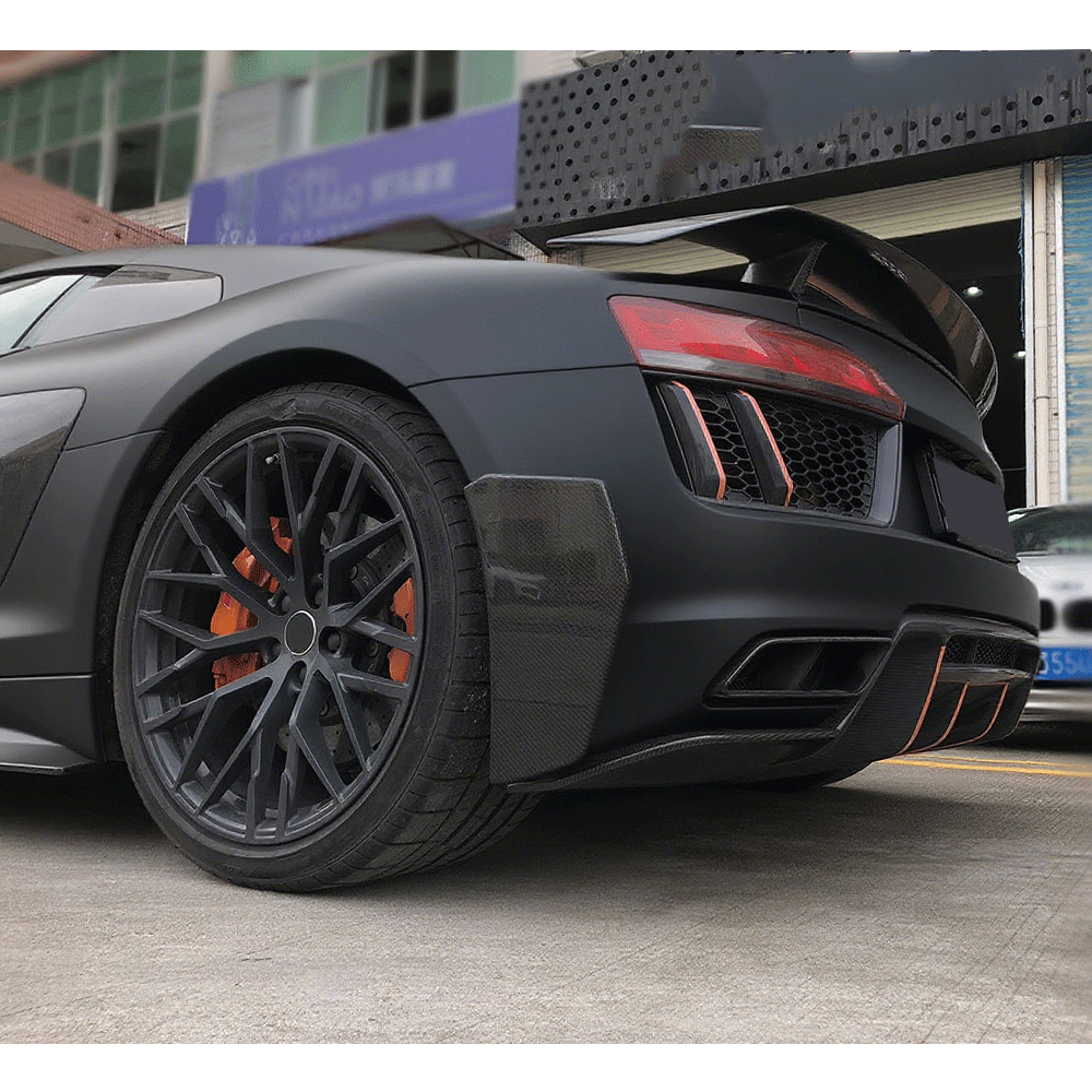 ST Style Carbon Fiber Rear Splitters For Audi R8 4S Pre‑LCI (2016–2018)