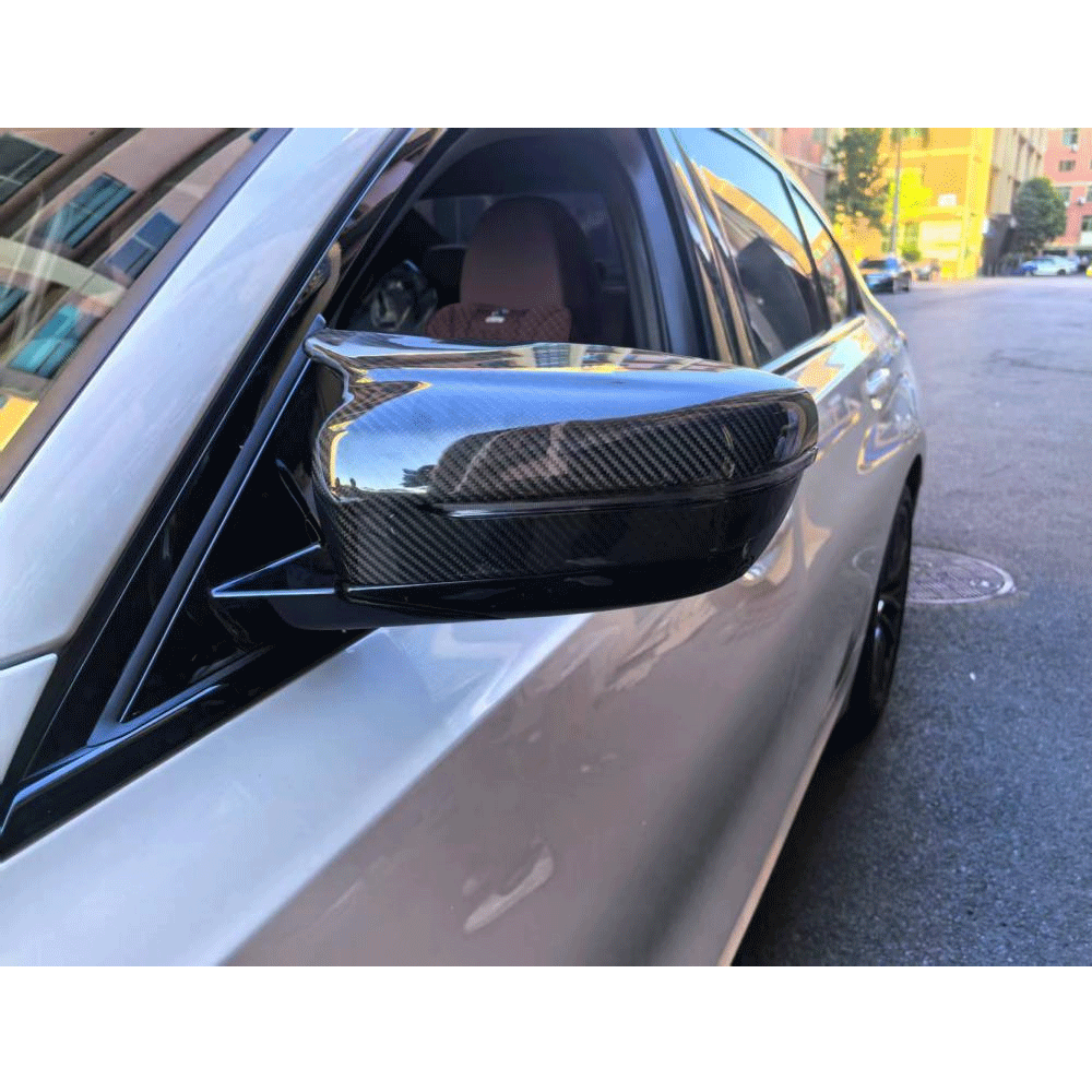 ST Style Carbon Fiber Mirror Caps for BMW G30 G31 Pre-LCI & LCI, G11 G12 LCI (2017–2023)