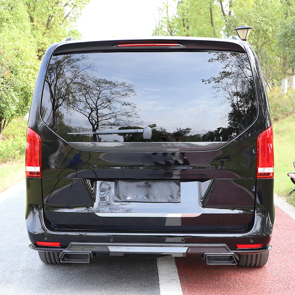 M Style Carbon Fiber Rear Diffuser For Mercedes Benz Vito W447 Pre‑Facelift (2014–2019)