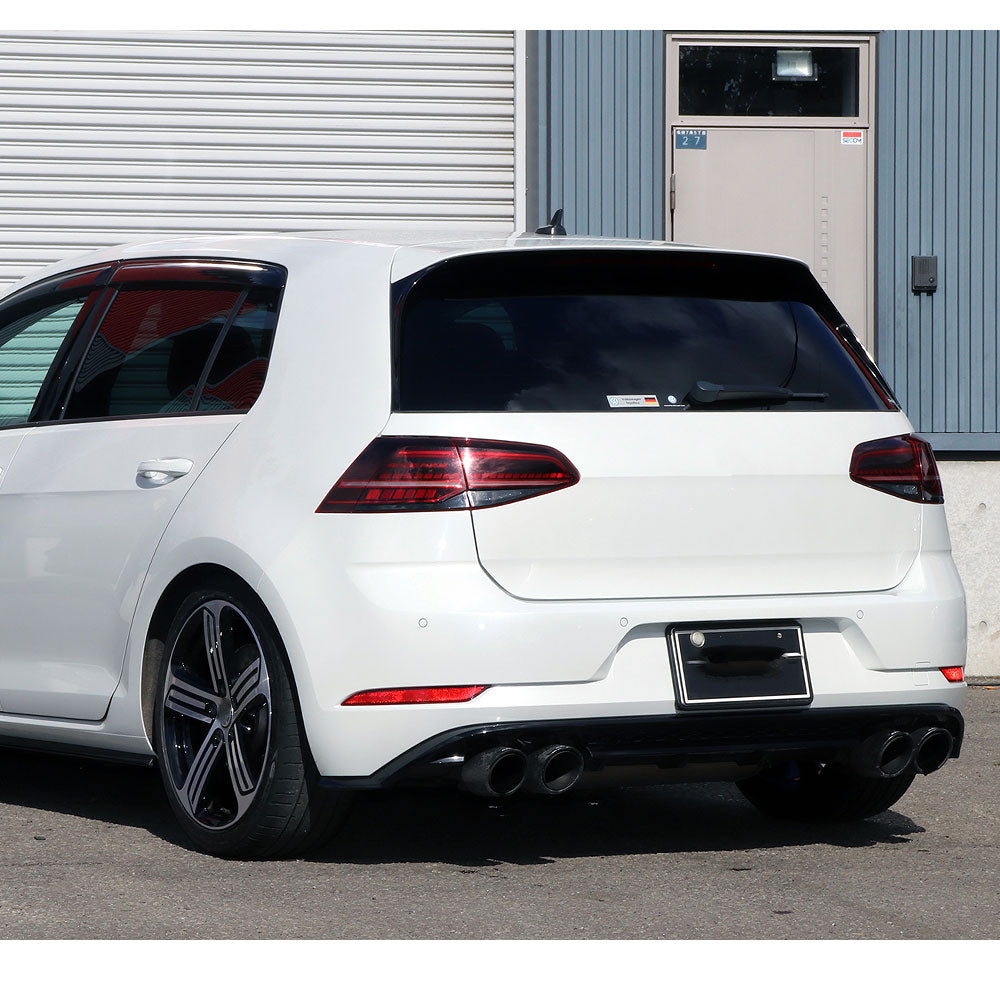 R Style Gloss Black Rear Bumper Diffuser Lip For Volkswagen Golf 7.5