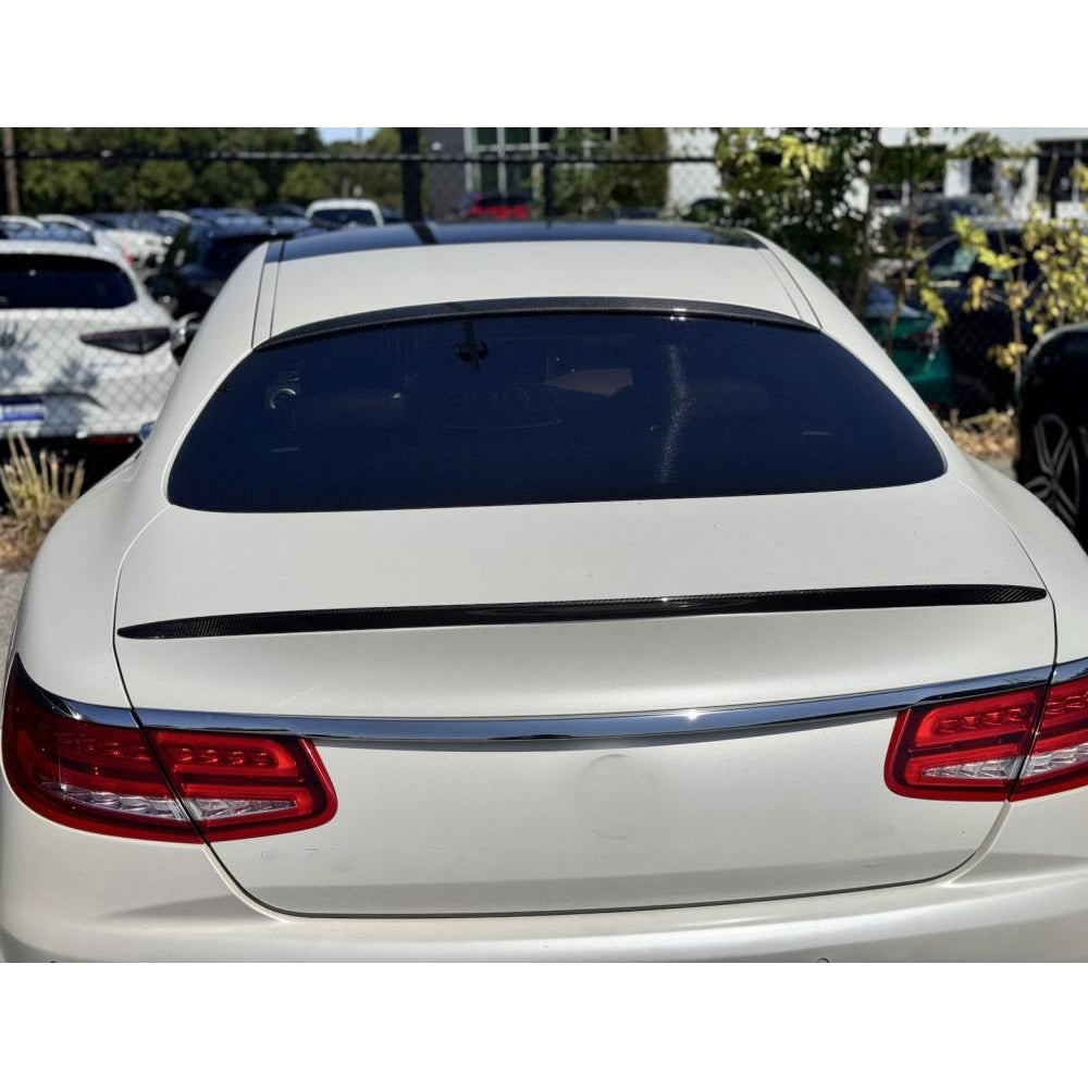 ML Style Carbon Fiber Trunk Spoiler for Mercedes Benz S-Class C217 Pre-Facelift 2014-2017