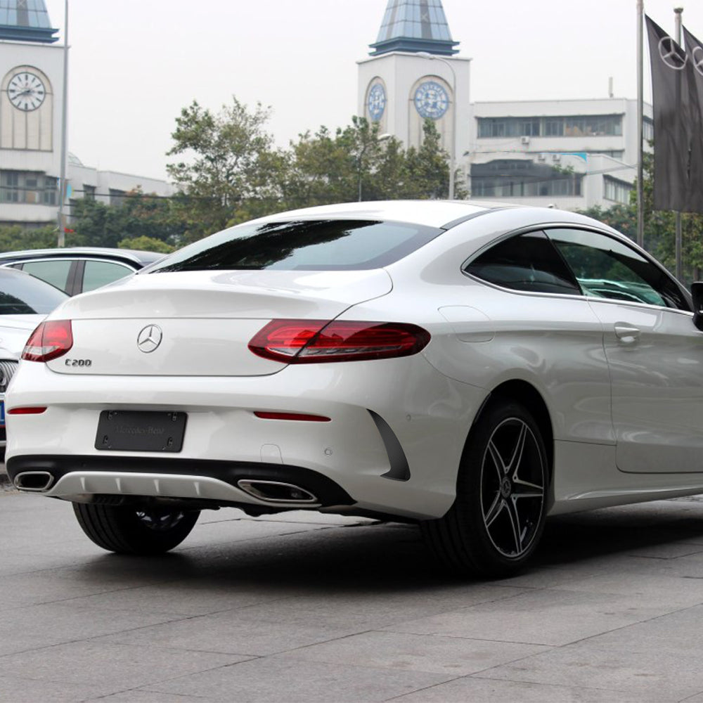 Carbon Fiber Rear Bumper Wind Splitter for Mercedes Benz C-Class C205 C200 C43 AMG 2-Door(2014-2018)
