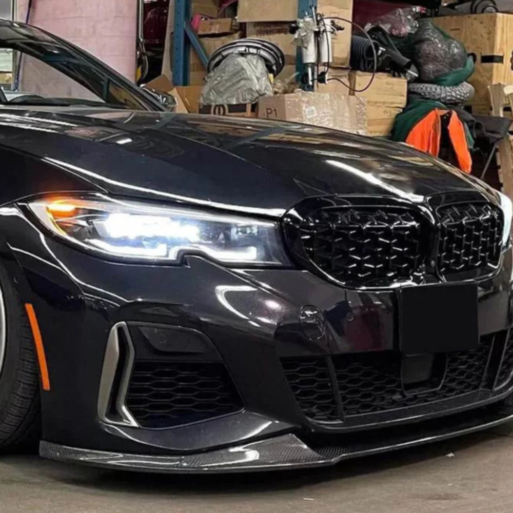 H Style Carbon Fiber Front Lip for BMW 3 Series G20/G21 Pre-LCI M Sport (2019-2022)