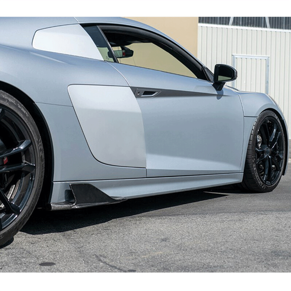 ST Style Carbon Fiber Side Splitters For Audi R8 4S Pre‑LCI (2016–2018)