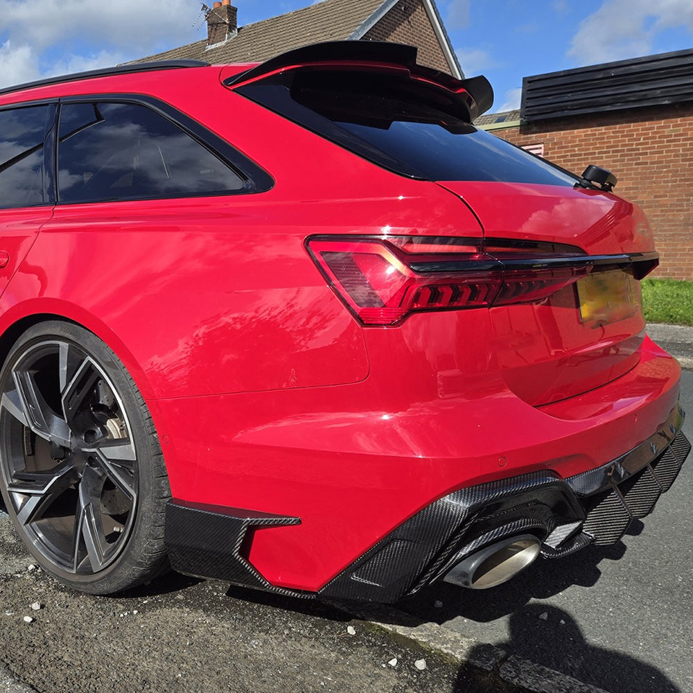 ST Style Carbon Fiber Rear Diffuser for Audi RS6 C8 ,RS7 C8(2019–2024)