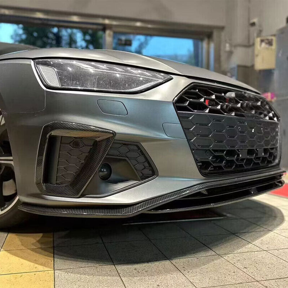 ST Style Carbon Fiber Front Lip For Audi A4/S4 B9.5 LCI(2020-2023)