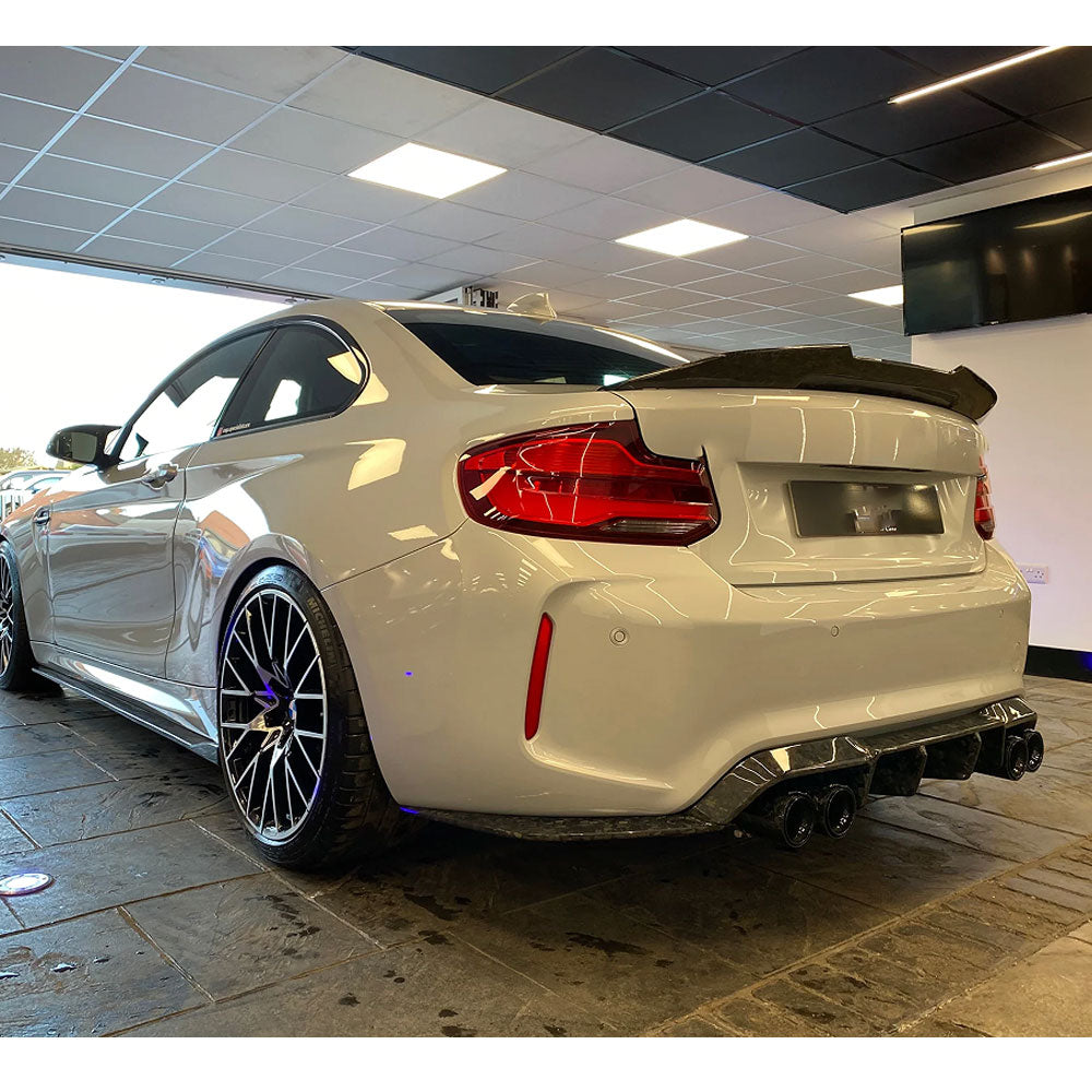 V Style Carbon Fiber Rear Diffuser for BMW 2 Series F87 M2 Coupé (2016–2018)