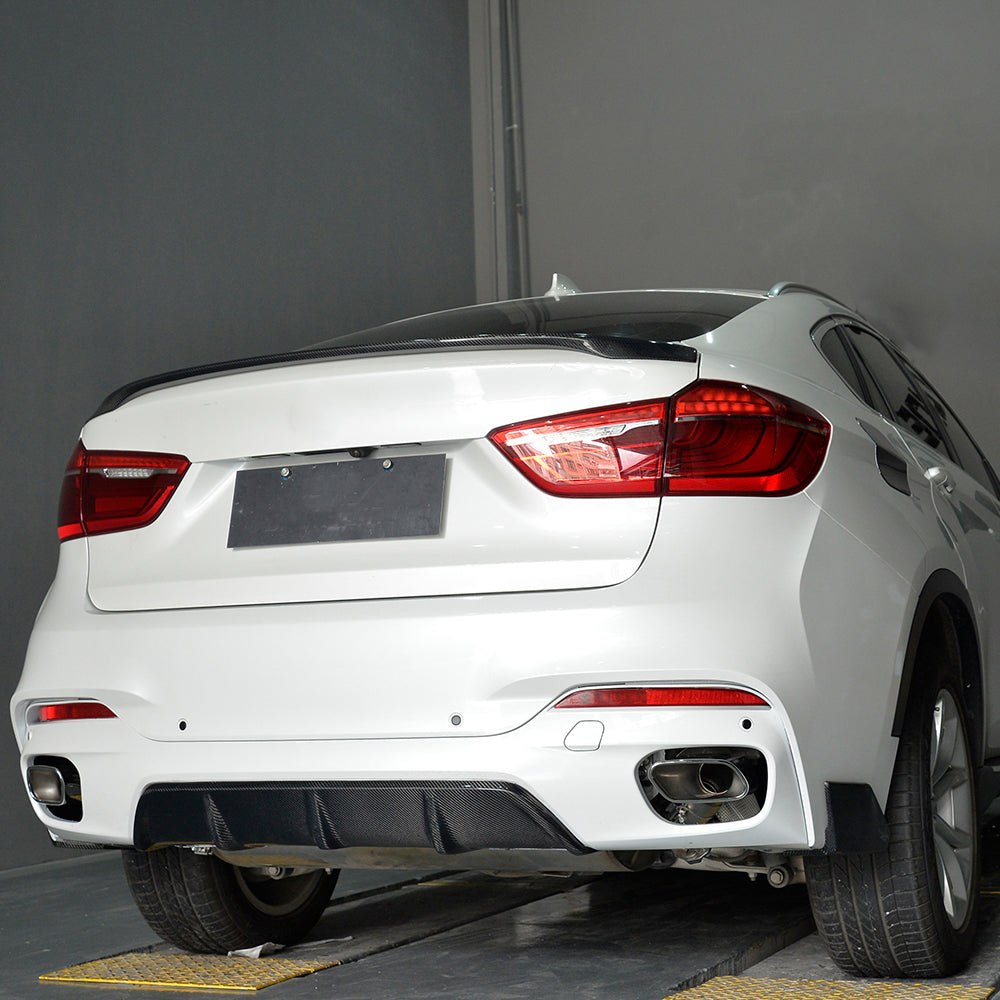 P Style Carbon Fiber REAR SPLITTER for BMW X6 F16 M tech (2014-2019)